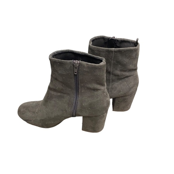 Clearance OLD Navy Ladies booties size 8 taupe with gold beading 3” heel - Picture 8 of 15